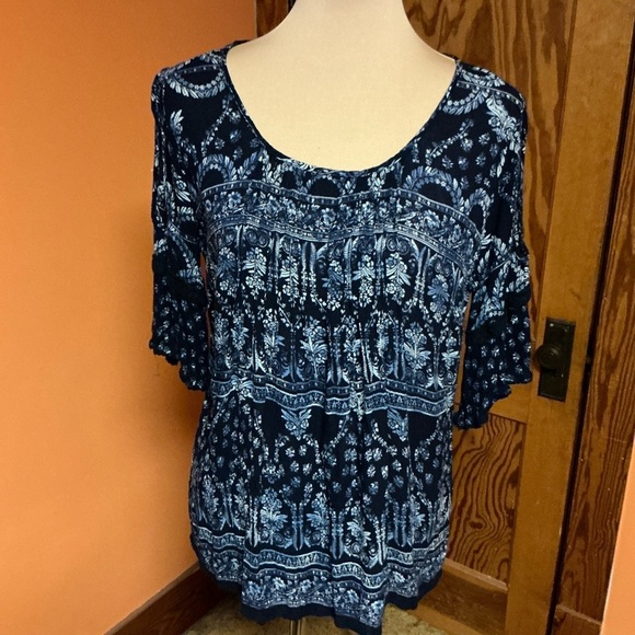 Bila boho ethnic cold shoulder blouse - Picture 10 of 11